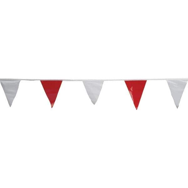 PRO-SAFE - Pennants Color: Red/White Overall Length (Feet): 100.00 - Eagle Tool & Supply