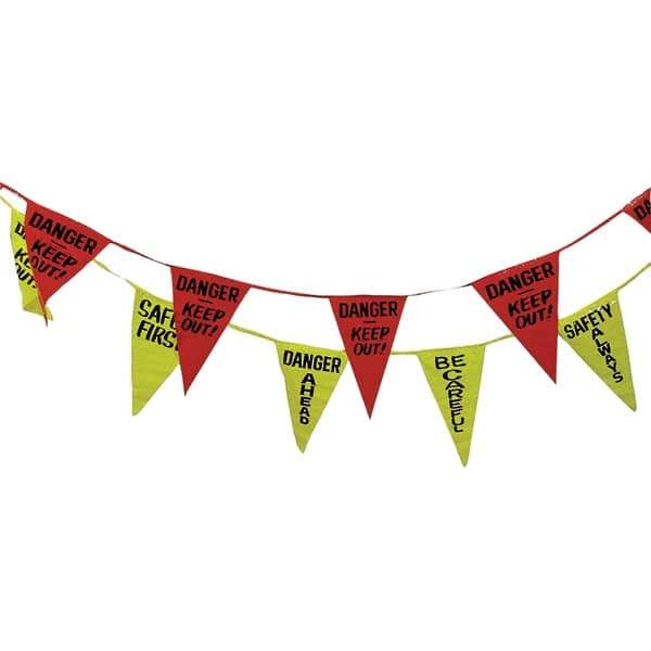 PRO-SAFE - Pennants Color: Red/Yellow Overall Length (Feet): 60.00 - Eagle Tool & Supply