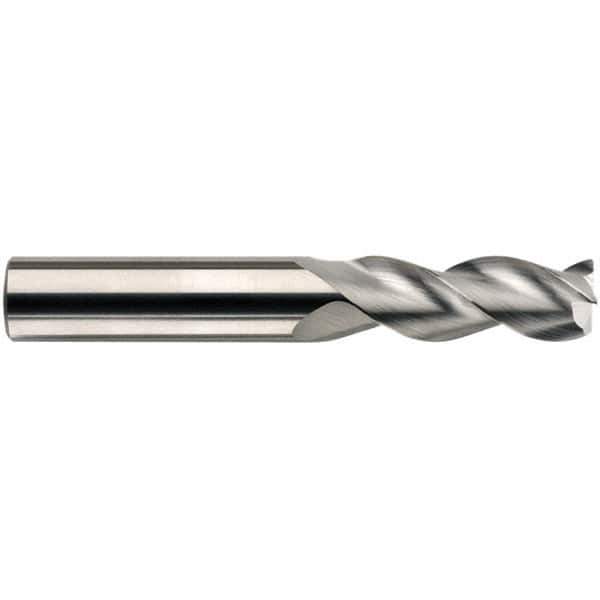 SGS - 12mm, 3 Flute, Single End, Solid Carbide, 0.5mm Corner Radius End Mill - 100mm OAL, 38° Helix, 48mm LOC, Right Hand Cut - Eagle Tool & Supply