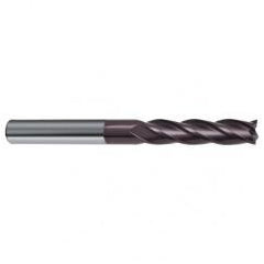 1/2 Dia. x 6 Overall Length 4-Flute Square End Solid Carbide SE End Mill-Round Shank-Center Cut-Firex - Eagle Tool & Supply