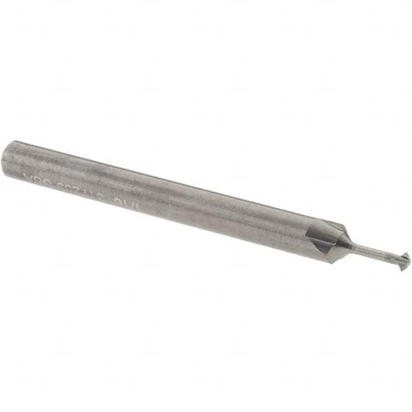 Accupro - 1/16° 1/16" Cut Diam, 0.031" Cut Width, 1/8" Shank, Solid Carbide Double-Angle Cutter - Eagle Tool & Supply