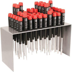 Wiha - 50 Piece Slotted, Phillips & Torx Screwdriver Set - Precision Tech Handle, Bit Sizes: Philips #000 to #1, Comes in Metal - Eagle Tool & Supply