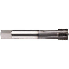 Emuge - 7/16-14 UNC 4 Flute BT Plug Spiral Flute Tap - High Speed Steel, GLT-1 Finish, 3.937" OAL, Right Hand Flute, Right Hand Thread, Series Rekord B-Z - Eagle Tool & Supply