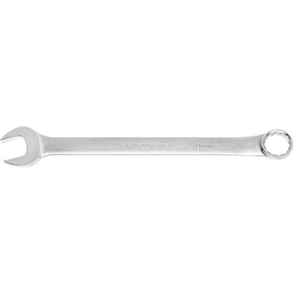 GearWrench - 2-1/4" 12 Point Combination Wrench - 15° Offset Angle, 27.795" OAL, Steel, Satin Finish - Eagle Tool & Supply