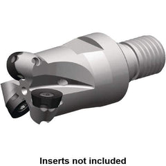 Kennametal - 20mm Cutting Diam, 29mm Shank Diam, 5mm Max Depth of Cut, Modular Connection Indexable Copy End Mill - 4 Inserts, RP.. 10T3M0.. Insert, 7713 Toolholder, Steel, Through Coolant - Eagle Tool & Supply