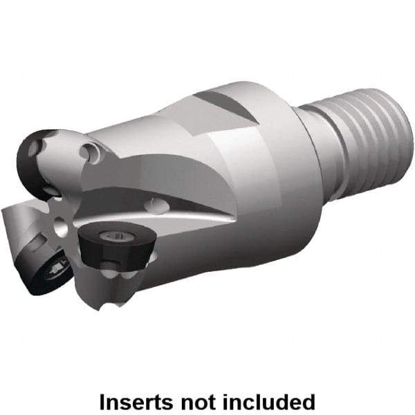 Kennametal - 22mm Cutting Diam, 18mm Shank Diam, 0.787" Max Depth of Cut, Modular Connection Indexable Copy End Mill - 2 Inserts, RP.. 10T3M0.. Insert, 7713 Toolholder, Steel, Through Coolant - Eagle Tool & Supply