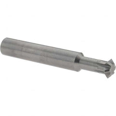 Accupro - 3/8° 3/8" Cut Diam, 1/8" Cut Width, 3/8" Shank, Solid Carbide Double-Angle Cutter - Eagle Tool & Supply