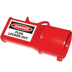 NMC - Plastic Socket Lockout - 220/240 Volt, 1 Padlock, 1 Circuit, English - Eagle Tool & Supply