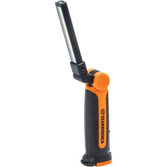 GearWrench - 3.7 Volts, 150 Lumens, Cordless Work Light - Black & Orange, 3 hr on High Setting, 6 hr on Low Setting Run Time - Eagle Tool & Supply