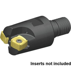 Kennametal - 38.1mm Cut Diam, 2.5mm Max Depth, M16 29mm Shank Diam, Modular Connection Indexable High-Feed End Mill - Screw Holding Method, XO..1205.. Insert, 7793VXO Toolholder, Through Coolant - Eagle Tool & Supply