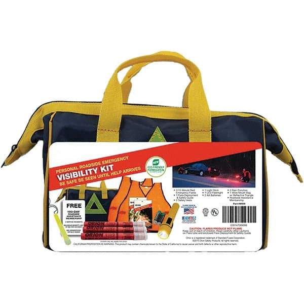 PRO-SAFE - Highway Safety Kits Type: Emergency Roadside Kit Number of Pieces: 14 - Eagle Tool & Supply