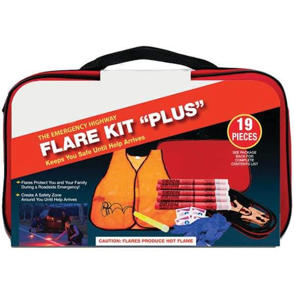 PRO-SAFE - Highway Safety Kits Type: Emergency Roadside Kit Number of Pieces: 19 - Eagle Tool & Supply