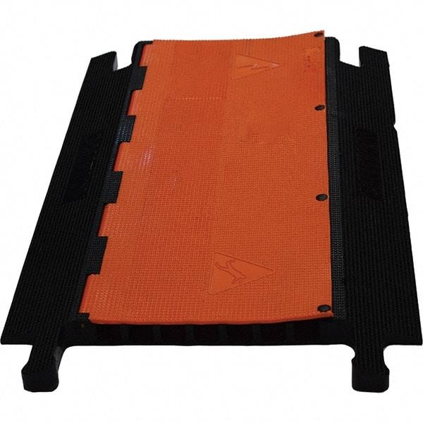 PRO-SAFE - 36" Long x 24" Wide x 1-3/4" High, Polyurethane Ramp Cable Guard - 18,000 Lb Load Limit - Eagle Tool & Supply