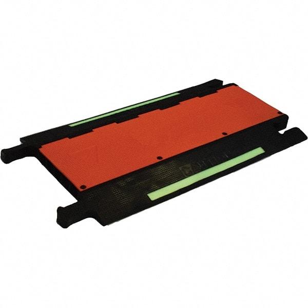 PRO-SAFE - 36" Long x 20" Wide x 1-3/4" High, Polyurethane Ramp Cable Guard - 20,000 Lb Load Limit - Eagle Tool & Supply