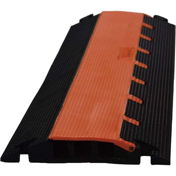 PRO-SAFE - 36" Long x 13" Wide x 1-3/4" High, Polyurethane Ramp Cable Guard - 14,000 Lb Load Limit - Eagle Tool & Supply