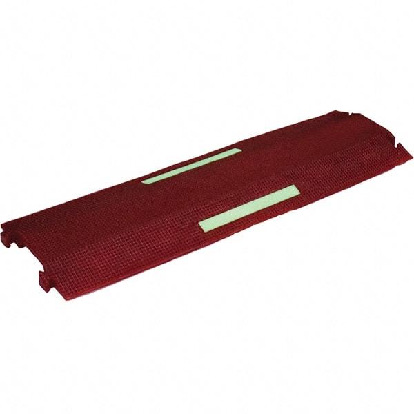 PRO-SAFE - 36" Long x 10-1/2" Wide x 1-1/2" High, Polyurethane Ramp Cable Guard - 8,850 Lb Load Limit - Eagle Tool & Supply