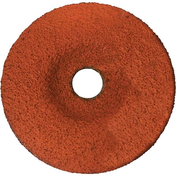BULLARD - 36 Grit, 5" Wheel Diam, 1/8" Wheel Thickness, 7/8" Arbor Hole, Type 29 Depressed Center Wheel - Coarse/Extra Coarse Grade, Ceramic, 12,200 Max RPM, Compatible with Angle Grinder - Eagle Tool & Supply