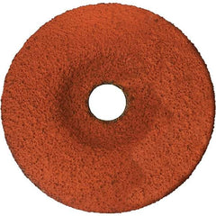 BULLARD - 36 Grit, 5" Wheel Diam, 1/8" Wheel Thickness, 7/8" Arbor Hole, Type 29 Depressed Center Wheel - Coarse/Extra Coarse Grade, Ceramic, 12,200 Max RPM, Compatible with Angle Grinder - Eagle Tool & Supply