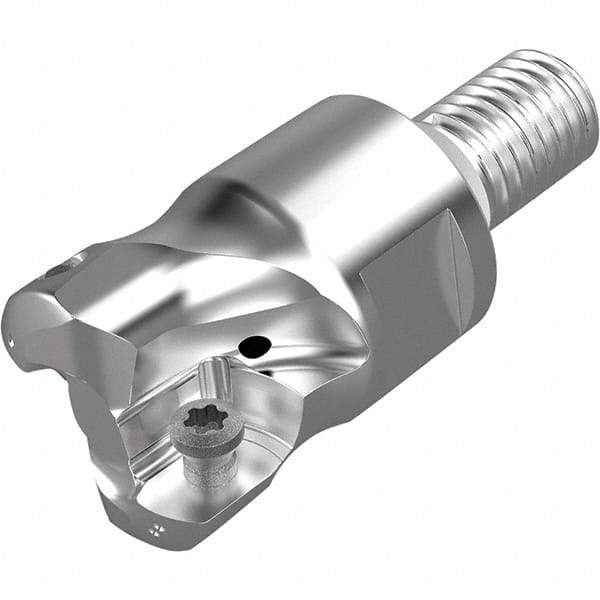 Seco - 12.4mm Cut Diam, 1.8mm Max Depth, M20 20mm Shank Diam, Modular Connection Indexable High-Feed End Mill - Screw Holding Method, LPKT09 Insert, R217.21 Toolholder, Through Coolant - Eagle Tool & Supply
