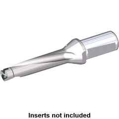 Kennametal - 220mm Max Drill Depth, 4xD, 55mm Diam, Indexable Insert Drill - 2 Inserts, 50mm Shank Diam, Whistle Notch Shank - Eagle Tool & Supply