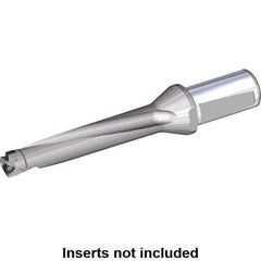 Kennametal - 90mm Max Drill Depth, 5xD, 18mm Diam, Indexable Insert Drill - 2 Inserts, 25mm Shank Diam, Whistle Notch Shank - Eagle Tool & Supply