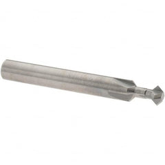 Accupro - 1/4° 1/4" Cut Diam, 1/8" Cut Width, 1/4" Shank, Solid Carbide Double-Angle Cutter - Eagle Tool & Supply