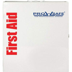 PRO-SAFE - Industrial First Aid Cabinet - 14"x13-1/4"x3-1/8", White, Metal - Eagle Tool & Supply