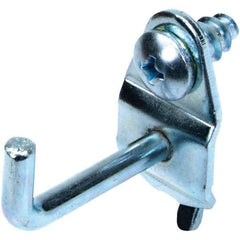 NMC - 1-1/8" Long Pegboard Hook - 1-1/8" Projection, 90° Bend, Steel - Eagle Tool & Supply