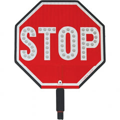 PRO-SAFE - "Stop," 12" Wide x 18" High ABS Plastic Traffic Control Sign - Eagle Tool & Supply