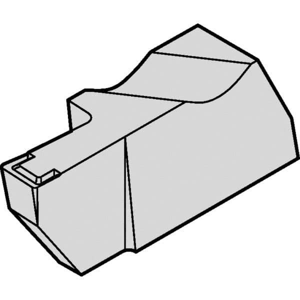 Kennametal - 4NGD K Grade KCU25, 5mm Cutting Width Carbide Grooving Insert - 1/2" Max Depth of Cut, Left Hand, 0.572mm Corner Radius, AlTiN Finish - Eagle Tool & Supply