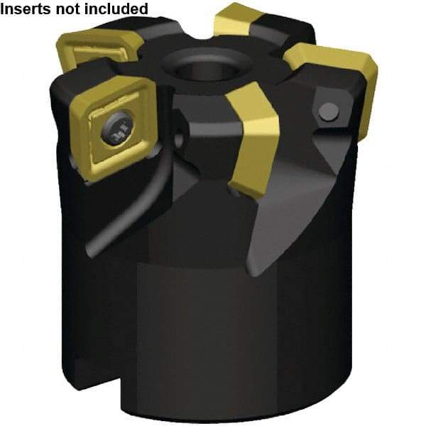 Kennametal - 5 Inserts, 28.82mm Cutter Diam, 0.065" Max Depth of Cut, Indexable High-Feed Face Mill - 3/4" Arbor Hole Diam, 1-3/4" High, KSSM Toolholder, SE.X443AE.N7... Inserts, Series KSSM - Eagle Tool & Supply