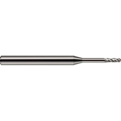 Harvey Tool - 0.01" Diam, 0.03" LOC, 4 Flute Solid Carbide Ball End Mill - Exact Industrial Supply