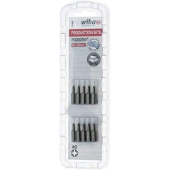 Wiha - 1/4" Drive, Pozidriv Screwdriver Bit - 1" OAL - Eagle Tool & Supply