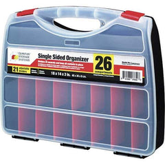 Quantum Storage - 14" Wide x 3" High x 18" Deep, Small Parts Organizer - Adjustable Compartments - Eagle Tool & Supply