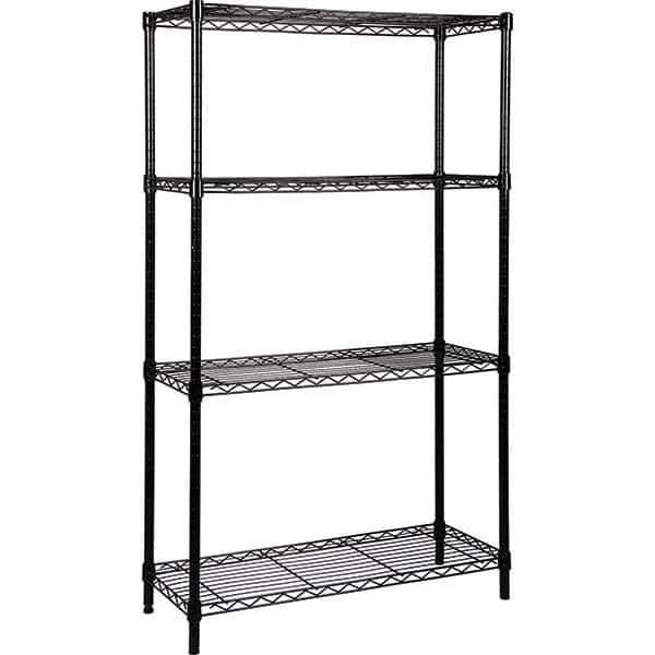 Quantum Storage - 4 Shelf Wire Shelving - Starter Unit - 24" Wide x 48" Deep x 63" High, - Eagle Tool & Supply