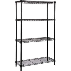 Quantum Storage - 4 Shelf Wire Shelving - Starter Unit - 24" Wide x 60" Deep x 74" High, - Eagle Tool & Supply