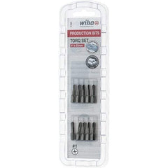 Wiha - 1/4" Drive, #1 Torq-Set Screwdriver Bit - 1" OAL - Eagle Tool & Supply