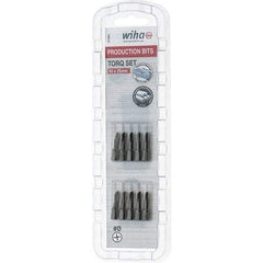 Wiha - 1/4" Drive, #0 Torq-Set Screwdriver Bit - 1" OAL - Eagle Tool & Supply