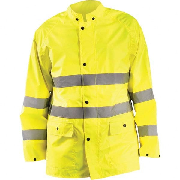 OccuNomix - Size S Hi-Viz Yellow Waterproof Jacket - Eagle Tool & Supply