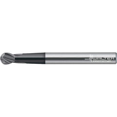Walter-Prototyp - 8mm Diam, 9mm LOC, 2 Flute Solid Carbide Ball End Mill - TiAlN Finish, 100mm OAL, 8mm Shank Diam - Eagle Tool & Supply