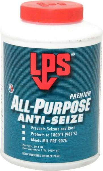 LPS - 1 Lb Can General Purpose Anti-Seize Lubricant - Molybdenum Disulfide, -65 to 1,800°F, Blue/Gray, Water Resistant - Eagle Tool & Supply