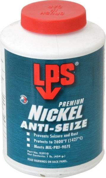 LPS - 1 Lb Can Extreme Temperature Anti-Seize Lubricant - Nickel, -65 to 2,600°F, Silver Gray, Water Resistant - Eagle Tool & Supply