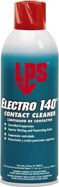 LPS - 11 Ounce Bottle Contact Cleaner - 144°F Flash Point, 15.14 kV Dielectric Strength, Flammable, Plastic Safe - Eagle Tool & Supply