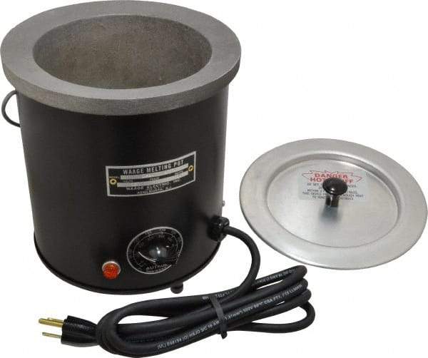 WAAGE - 2 Qt, 5" Deep, 150 to 450°F, Dip Coat Pot - 5-1/2" ID, 115 Volts, 600 Watts - Eagle Tool & Supply