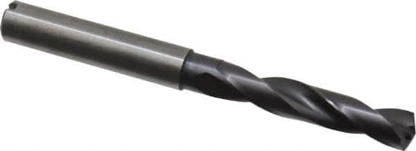 Guhring - 7.2mm 140° Spiral Flute Solid Carbide Screw Machine Drill Bit - FIREX Finish, Right Hand Cut, 41mm Flute Length, 79mm OAL, SU Point, Straight Shank, Through Coolant - Eagle Tool & Supply