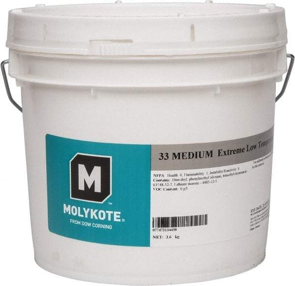 Dow Corning - 8 Lb Can Lithium Low Temperature Grease - Pink, Low Temperature, 400°F Max Temp, NLGIG 2, - Eagle Tool & Supply