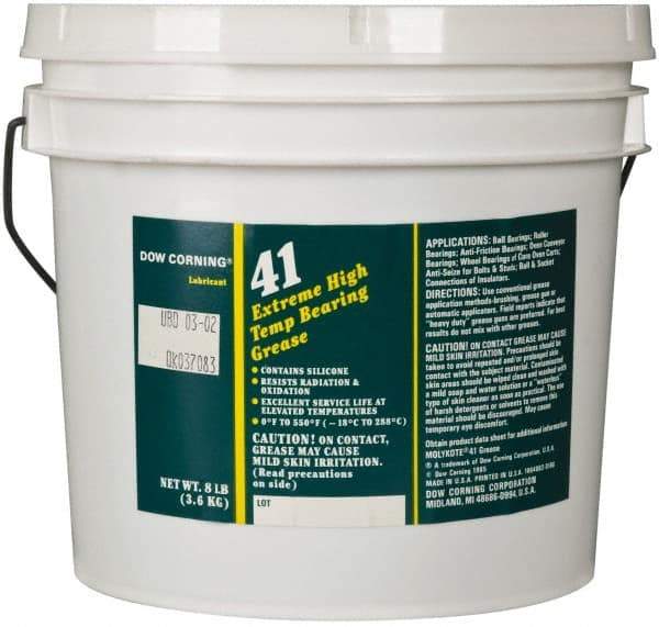 Dow Corning - 8 Lb Can Lithium High Temperature Grease - Black, High Temperature, 550°F Max Temp, NLGIG 2, - Eagle Tool & Supply