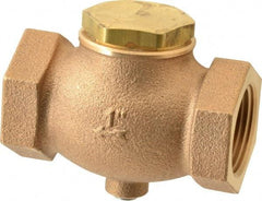 Conrader - 1" Bronze Check Valve - Inline, FNPT x FNPT - Eagle Tool & Supply