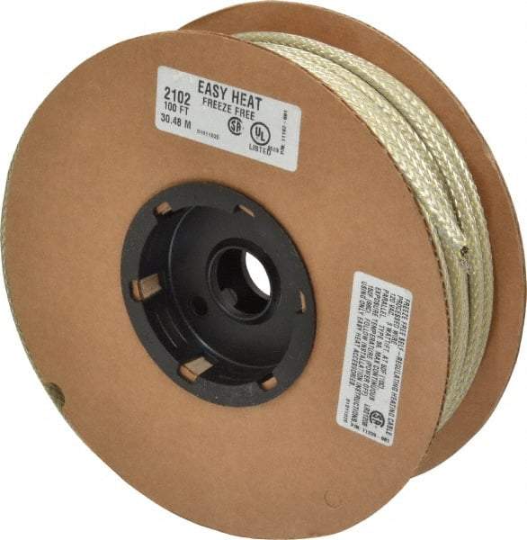 EasyHeat - 100' Long, 120 Input Volt, Easy Heat Self Regulating Residential Heat Protection Cable - 3 Watt - Eagle Tool & Supply