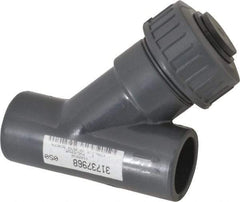 Simtech - 1" Pipe, Socket Ends, PVC Y-Strainer - 150 psi Pressure Rating - Eagle Tool & Supply